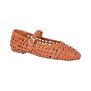 Tiffany & Fred Paris Crochet Leather Flat, Tan